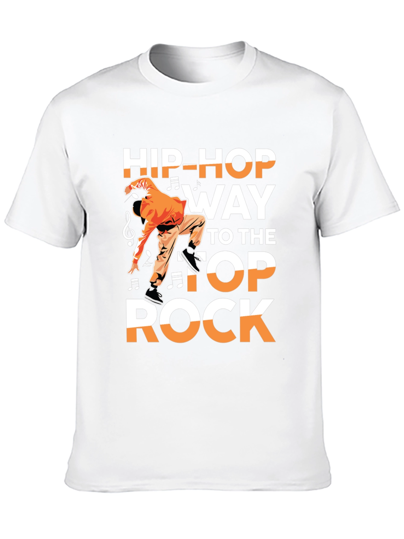 Hip-Hop Way to the Top Rock Black T-Shirt