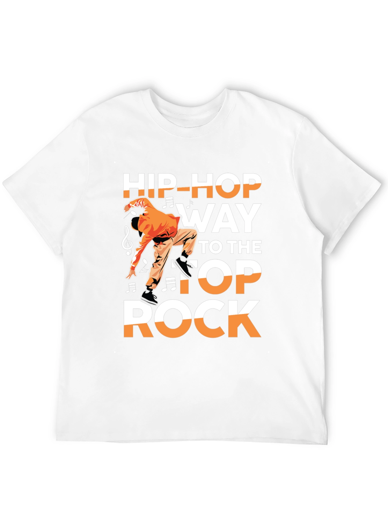 Hip-Hop Way to the Top Rock Black T-Shirt