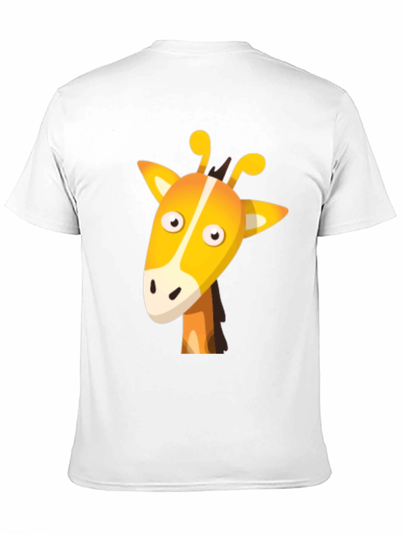 Cartoon Giraffe Graphic Tee - Unisex Black T-Shirt