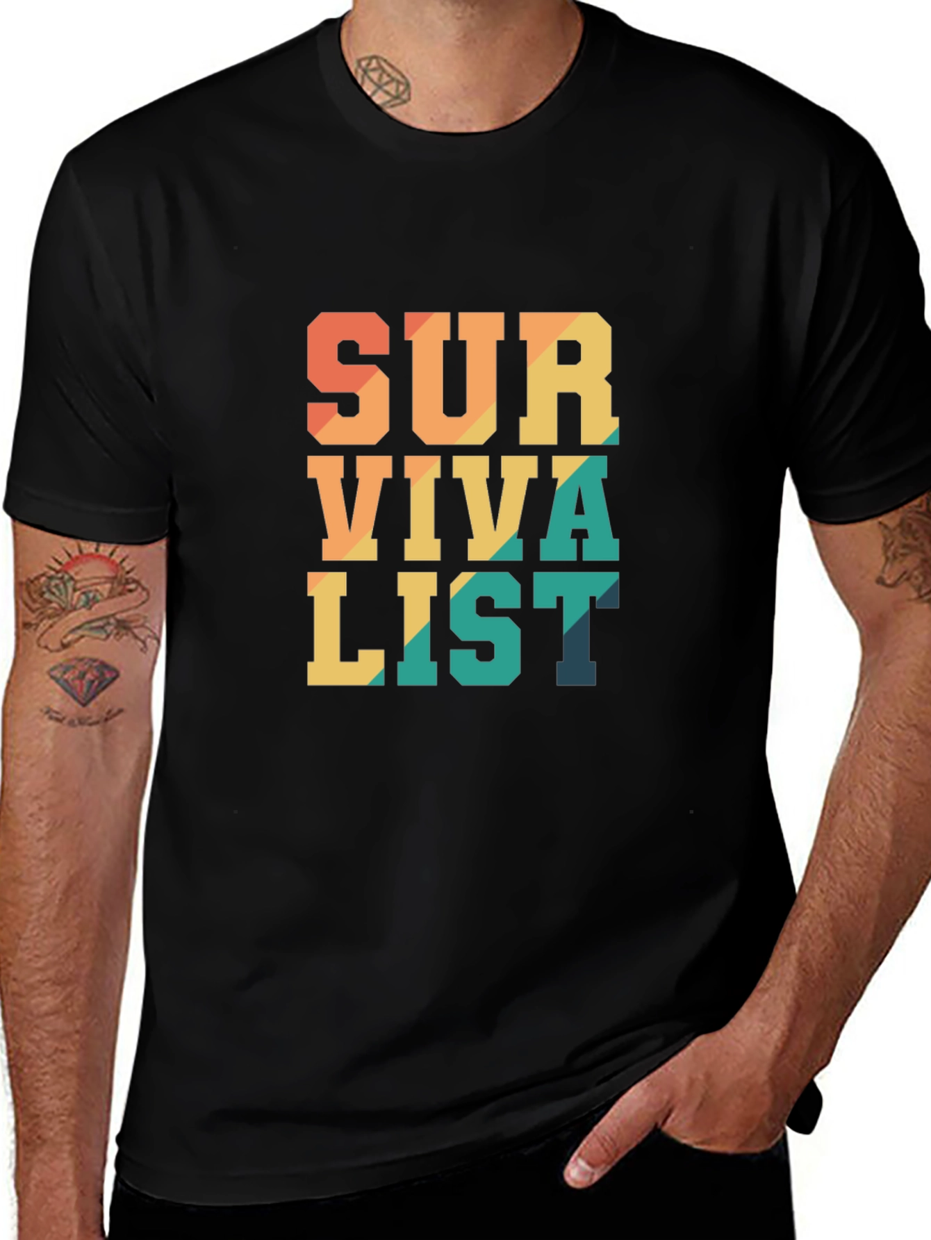 Survivalist Graphic Tee - Black