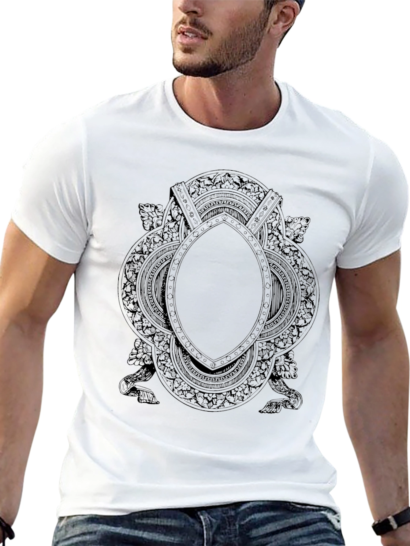 Ornate Emblem Black T-Shirt