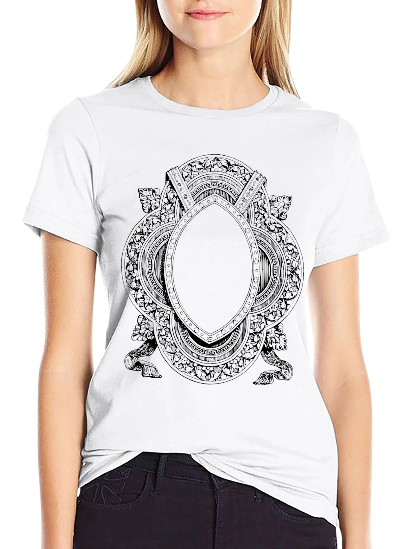 Ornate Emblem Black T-Shirt