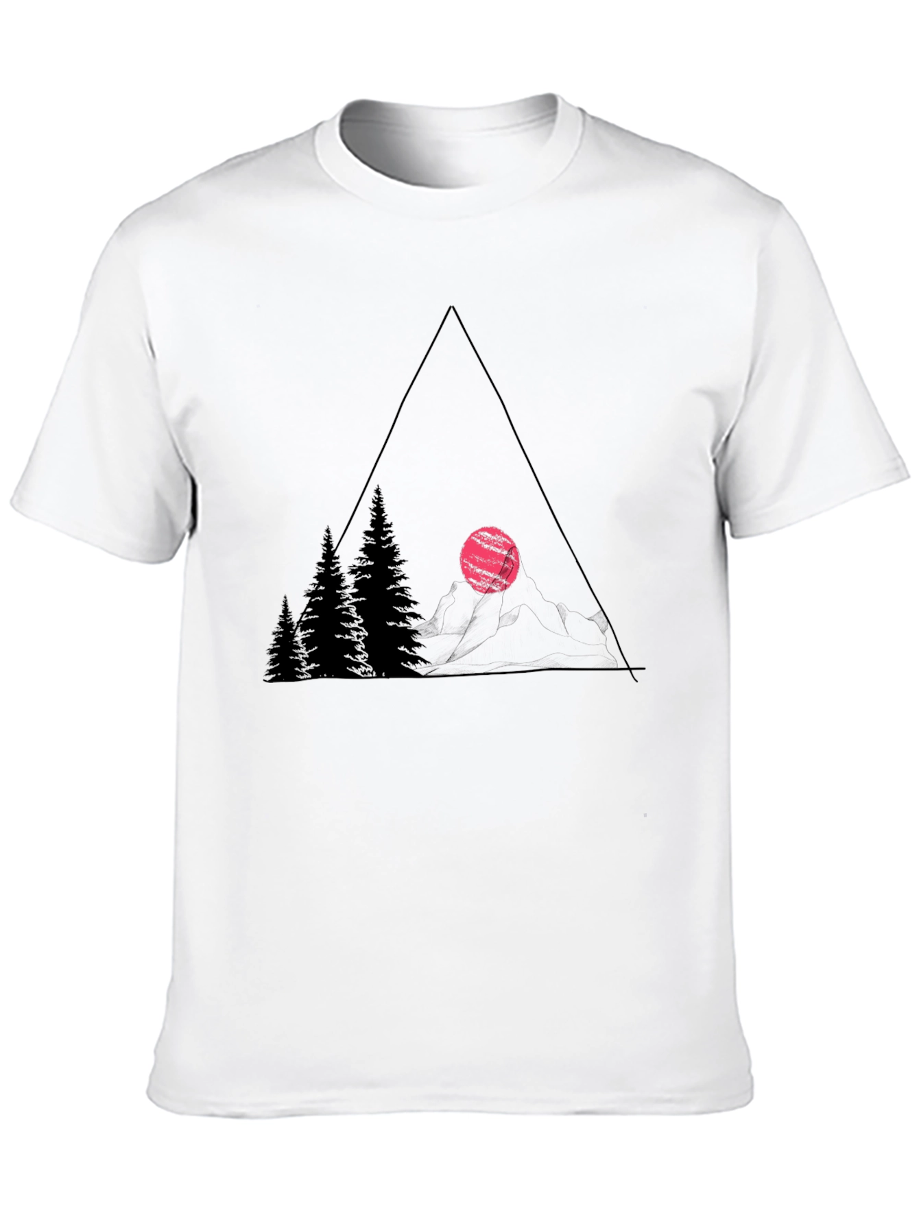 Geometric Mountain Scene Graphic Tee