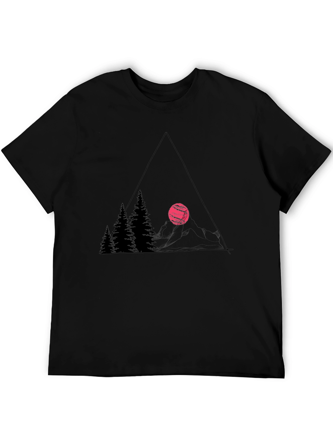 Geometric Mountain Scene Graphic Tee