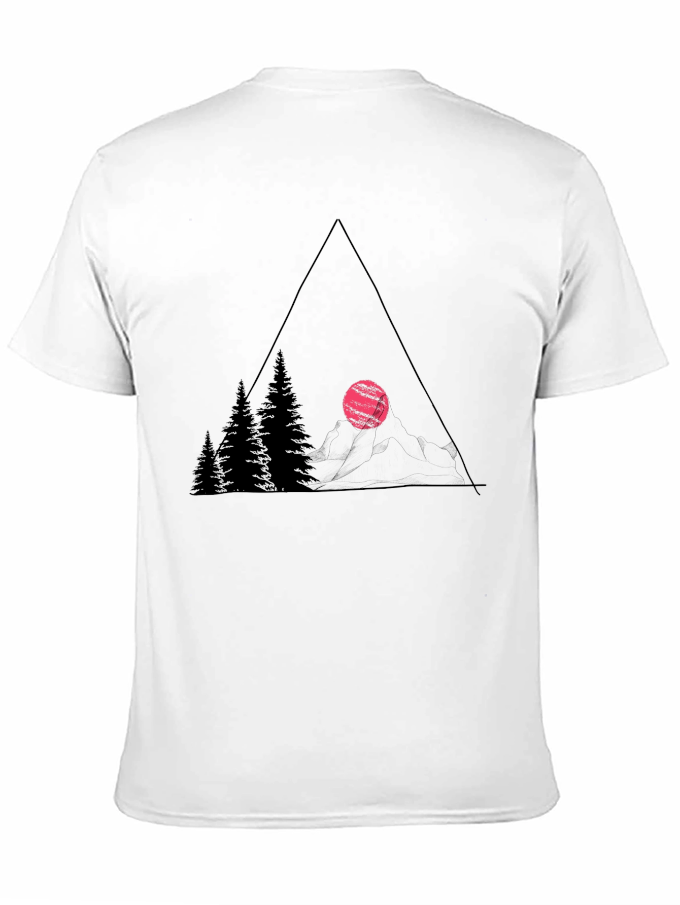 Geometric Mountain Scene Graphic Tee