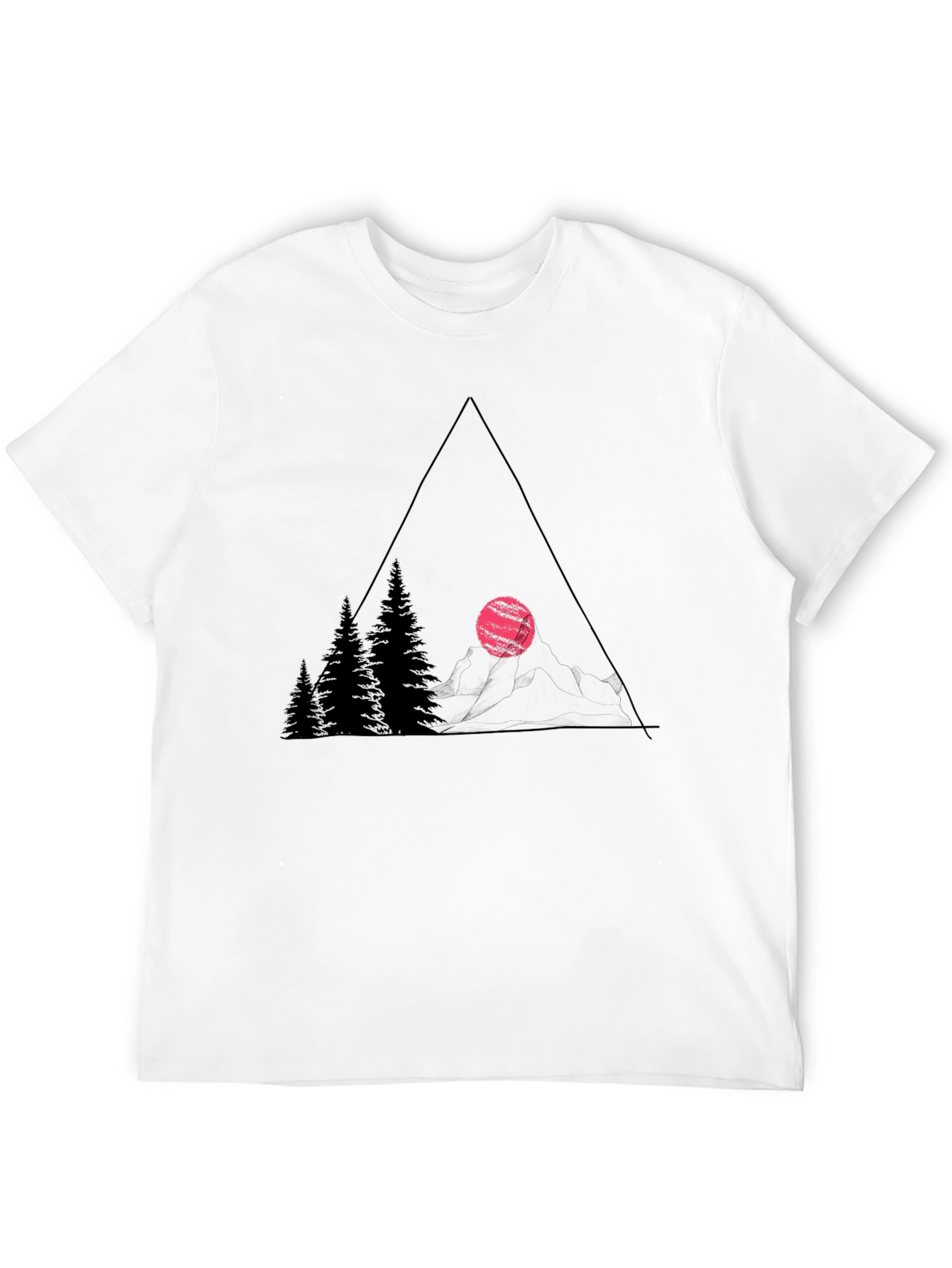 Geometric Mountain Scene Graphic Tee