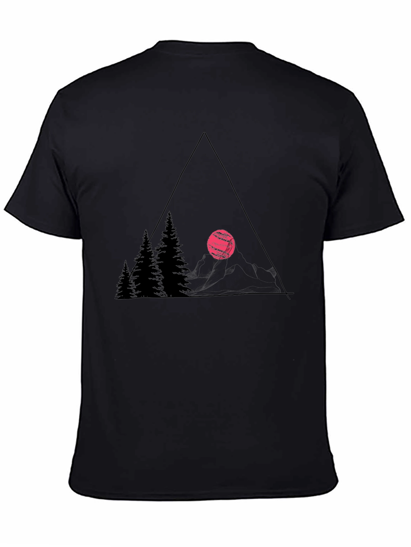 Geometric Mountain Scene Graphic Tee