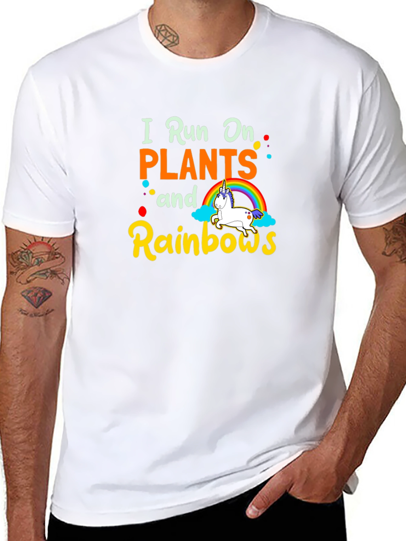 Plants and Rainbows Graphic T-Shirt