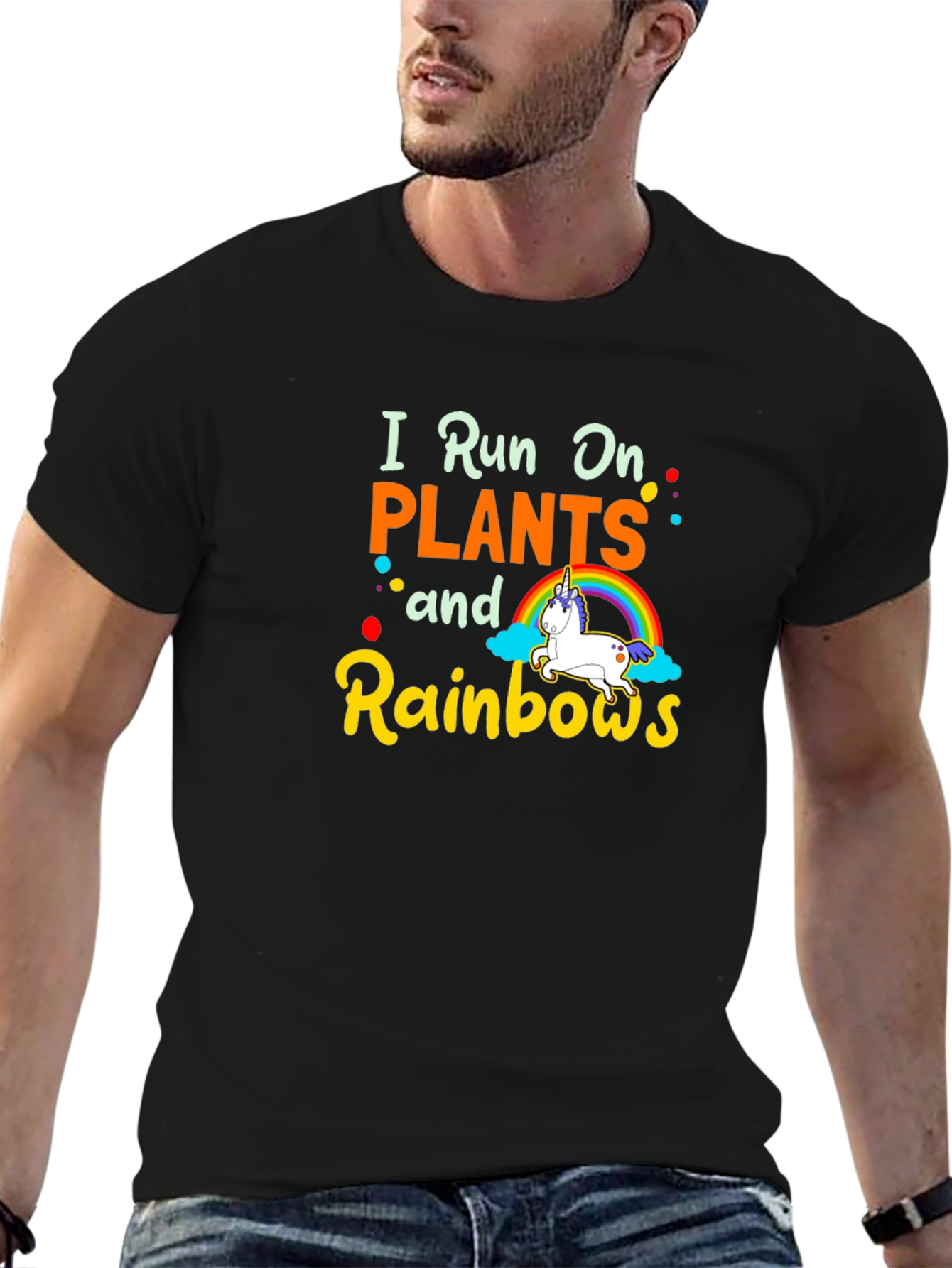 Plants and Rainbows Graphic T-Shirt