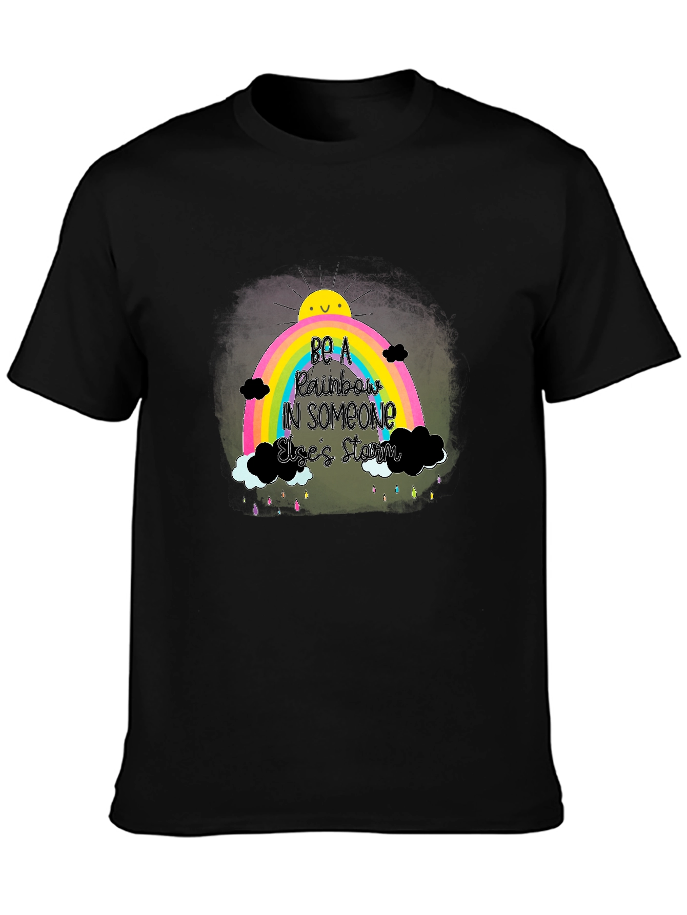 Be a Rainbow Graphic Tee - Positive Vibes