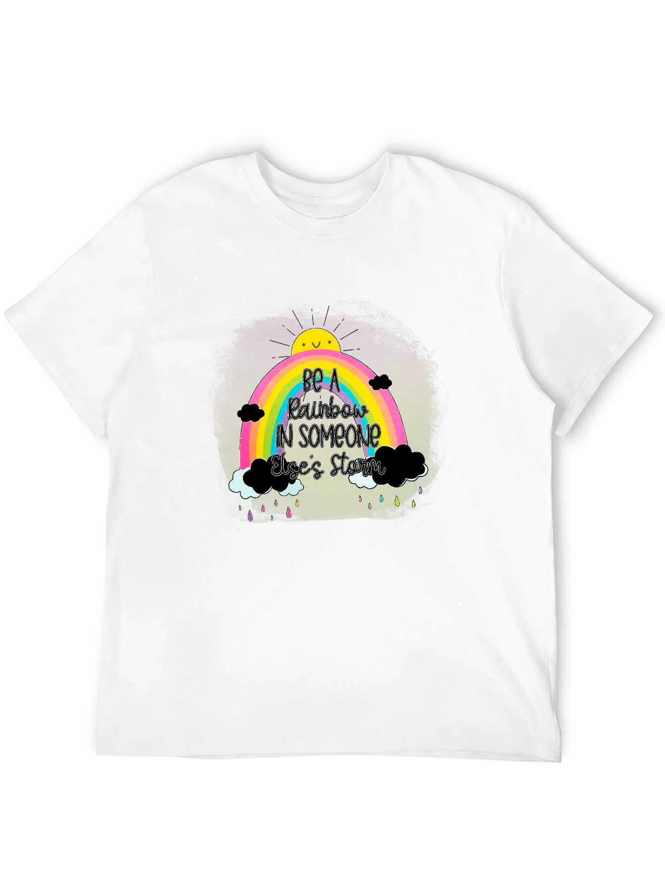 Be a Rainbow Graphic Tee - Positive Vibes