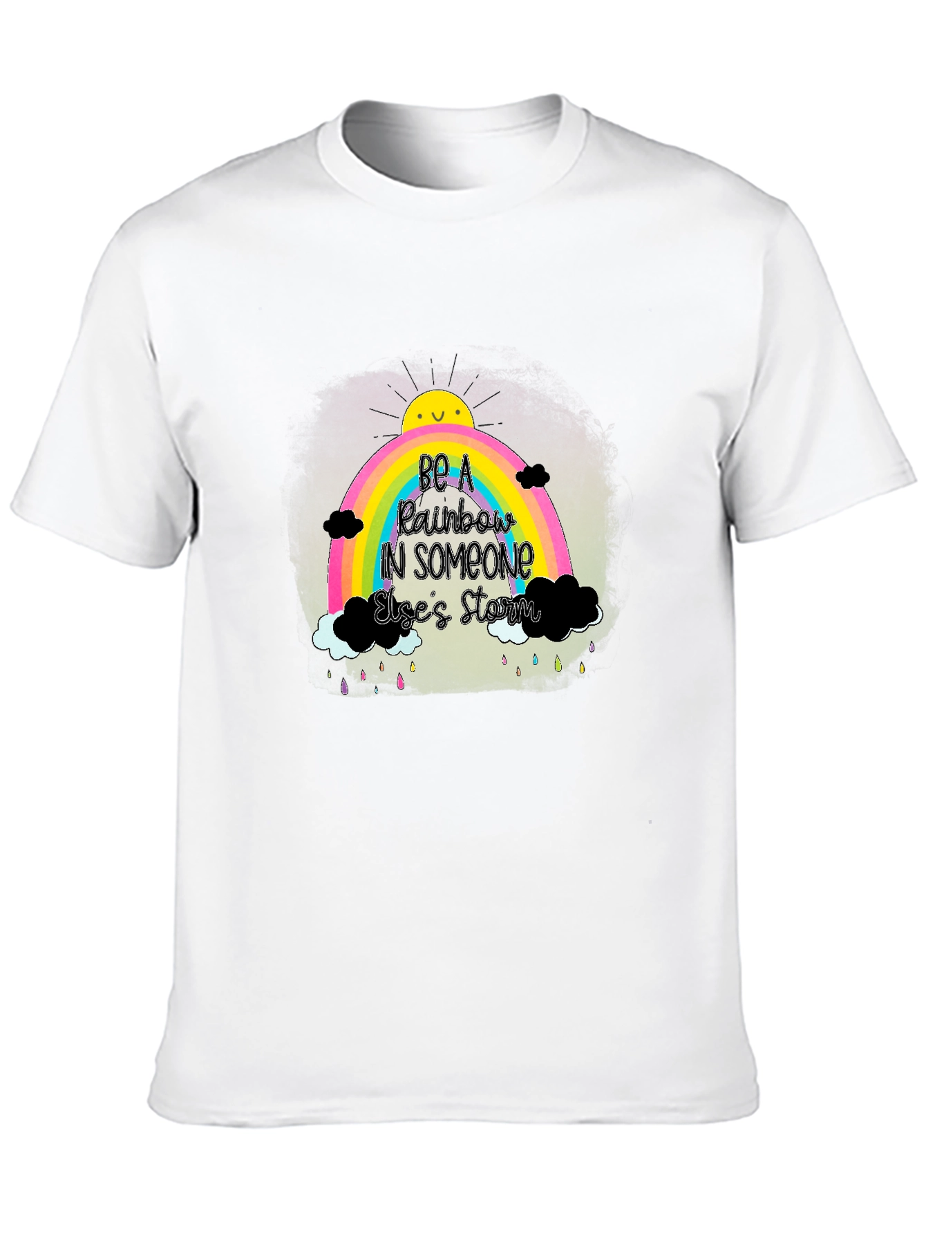 Be a Rainbow Graphic Tee - Positive Vibes