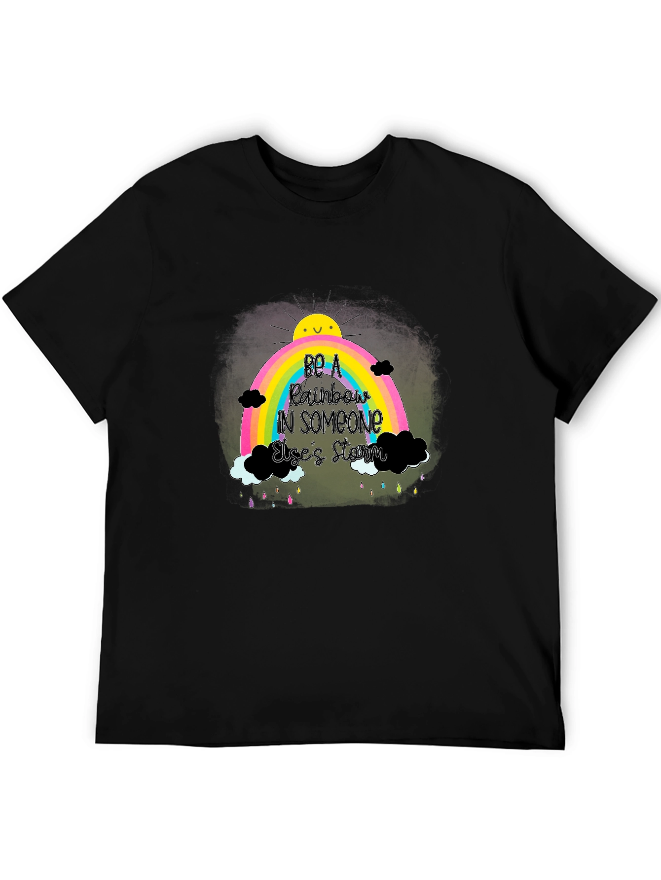 Be a Rainbow Graphic Tee - Positive Vibes