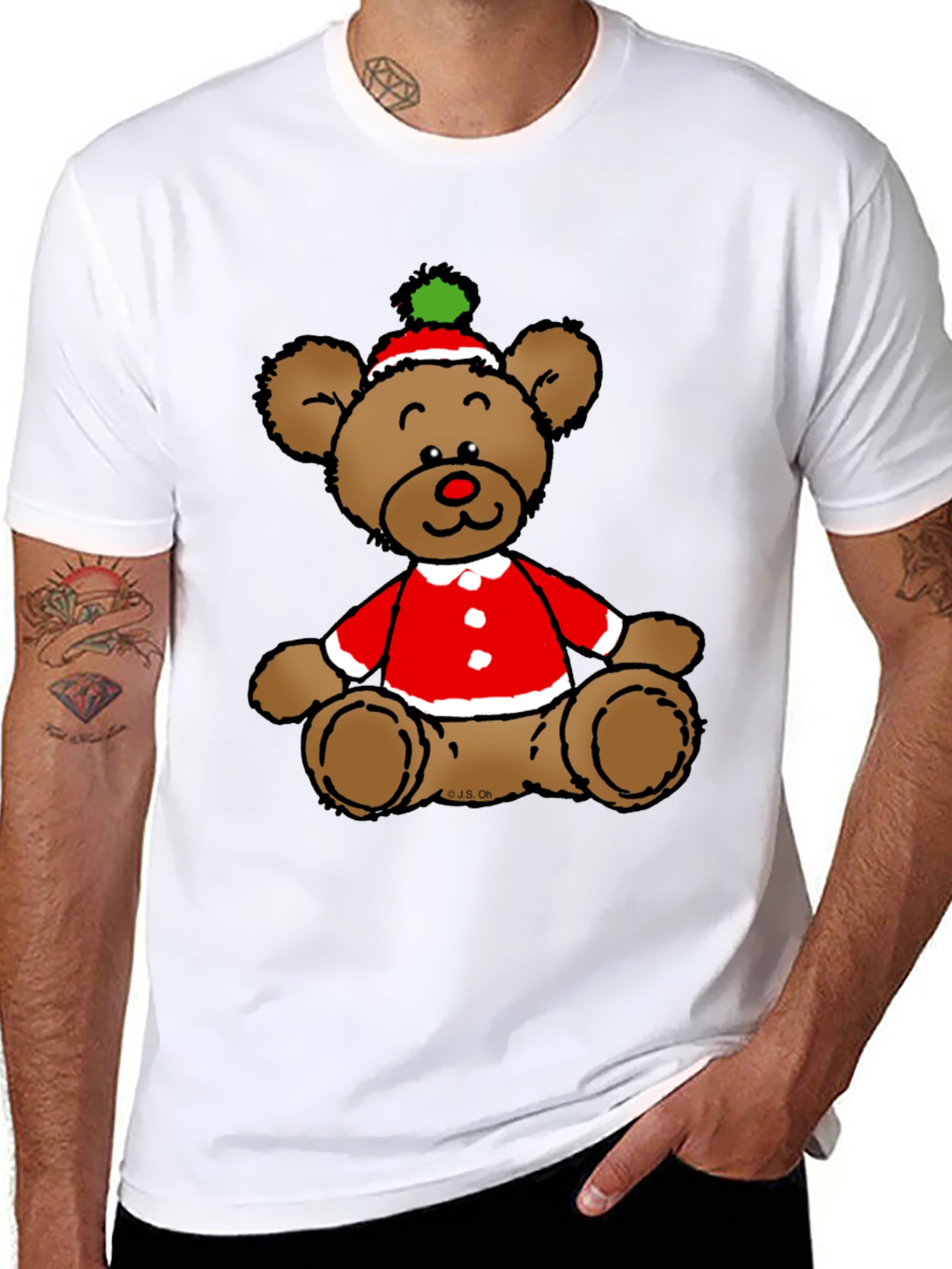 Christmas Teddy Bear Graphic Tee