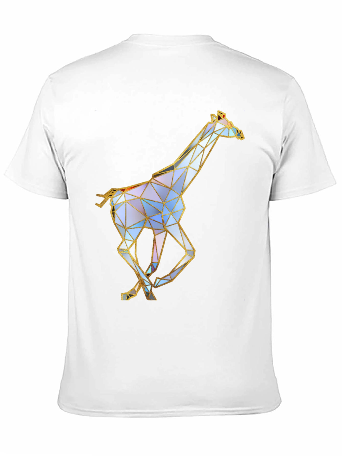 Geometric Giraffe Graphic Tee - Stylish Black T-Shirt