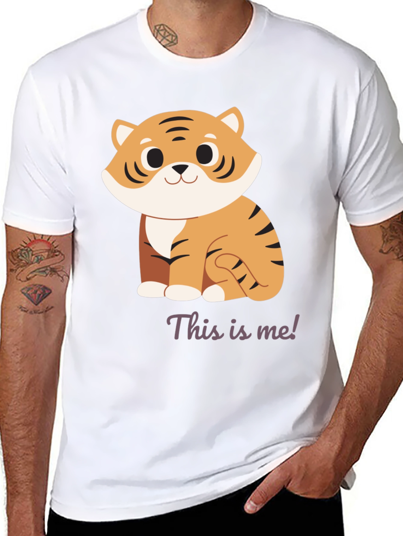 Cute Tiger Graphic T-Shirt - This Is Me!