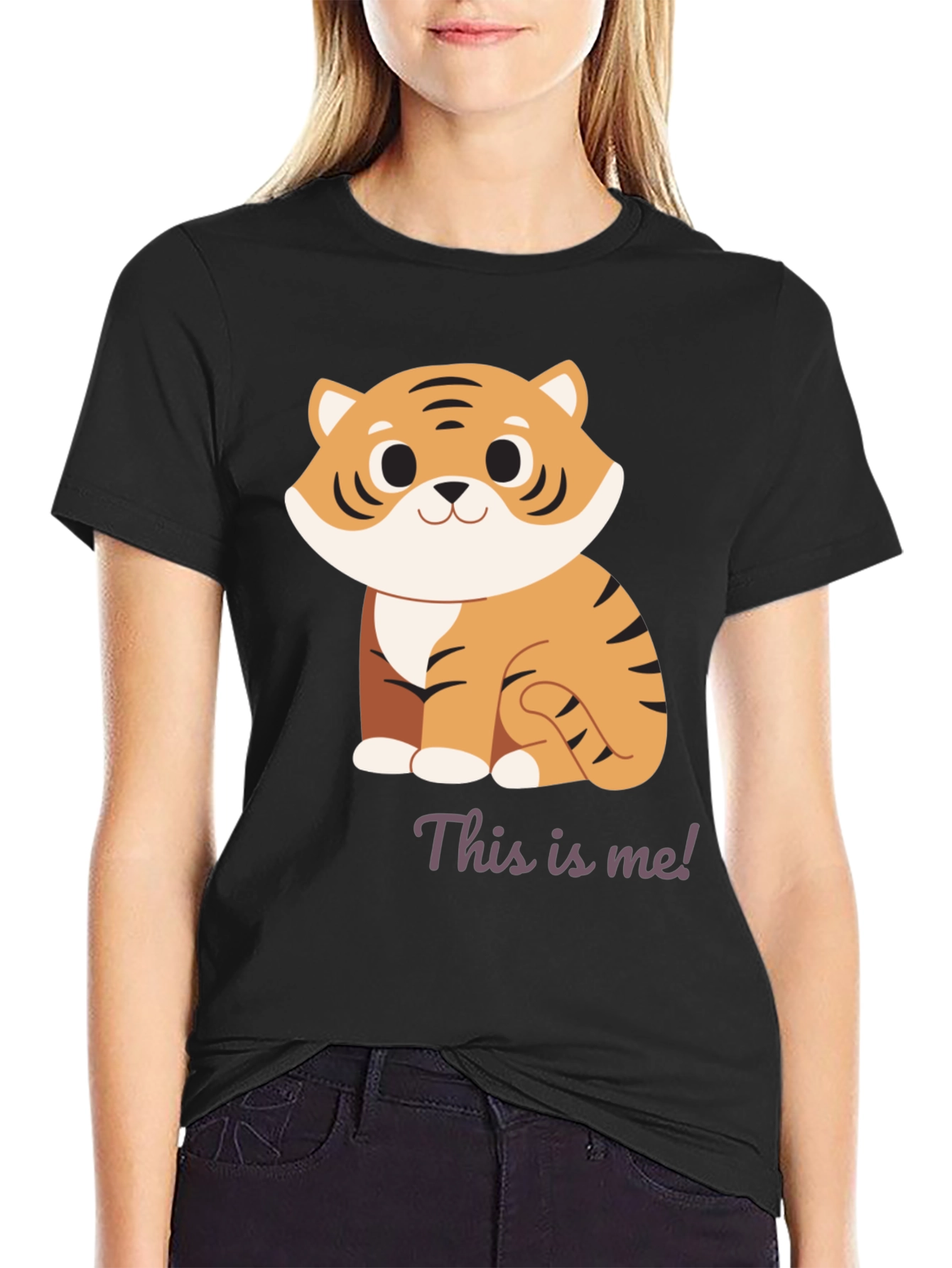 Cute Tiger Graphic T-Shirt - This Is Me!