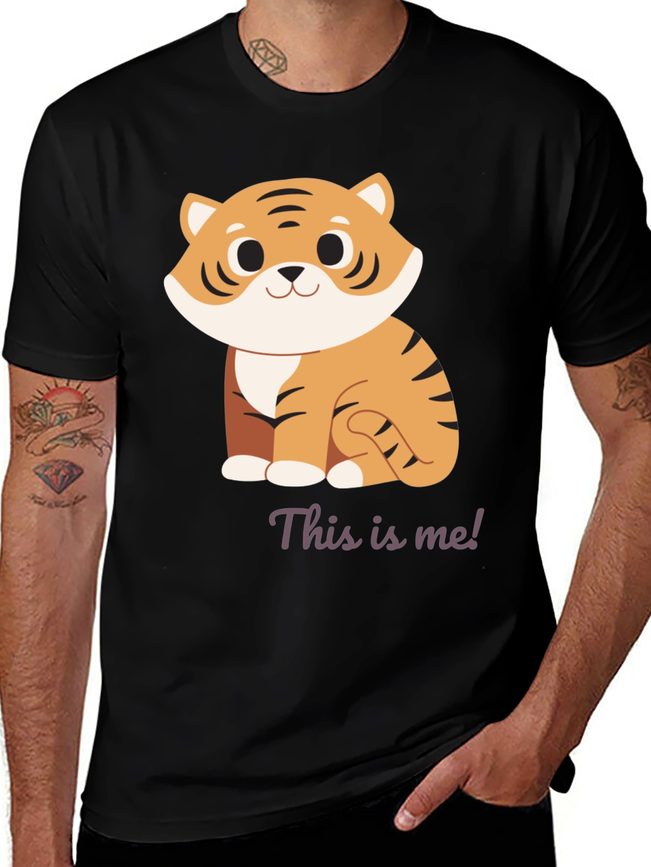 Cute Tiger Graphic T-Shirt - This Is Me!