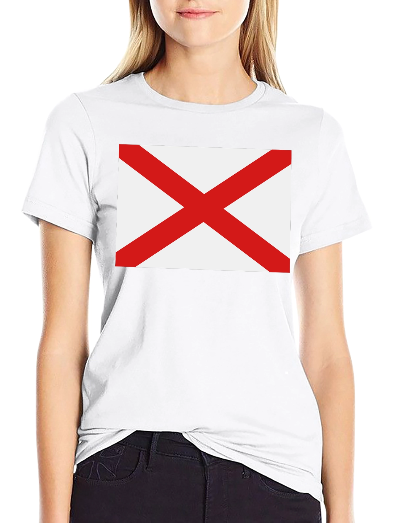 Alabama Flag Graphic T-Shirt - Black