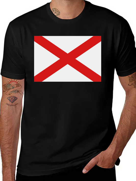 Alabama Flag Graphic T-Shirt - Black