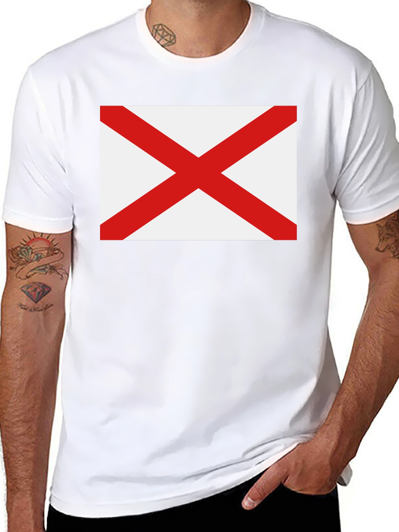 Alabama Flag Graphic T-Shirt - Black