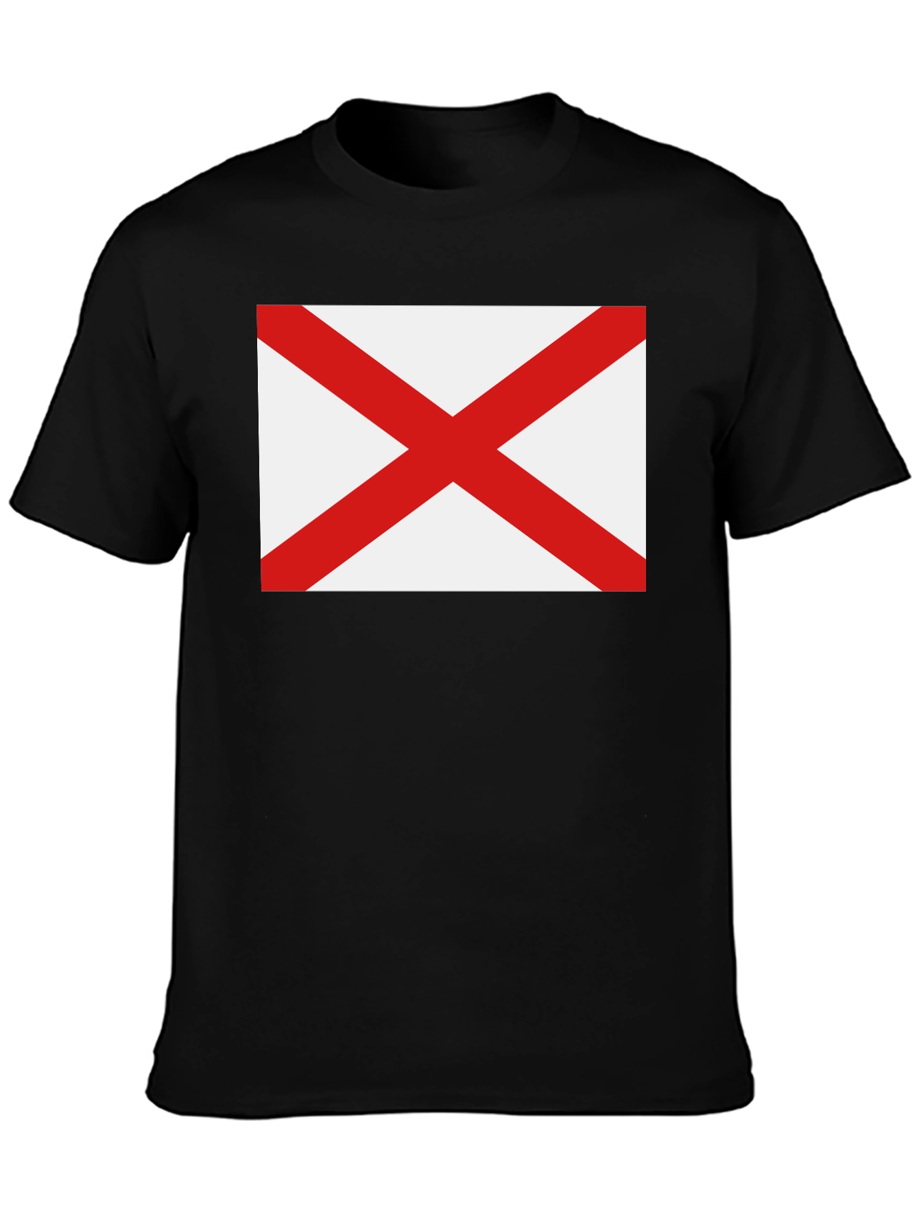 Alabama Flag Graphic T-Shirt - Black