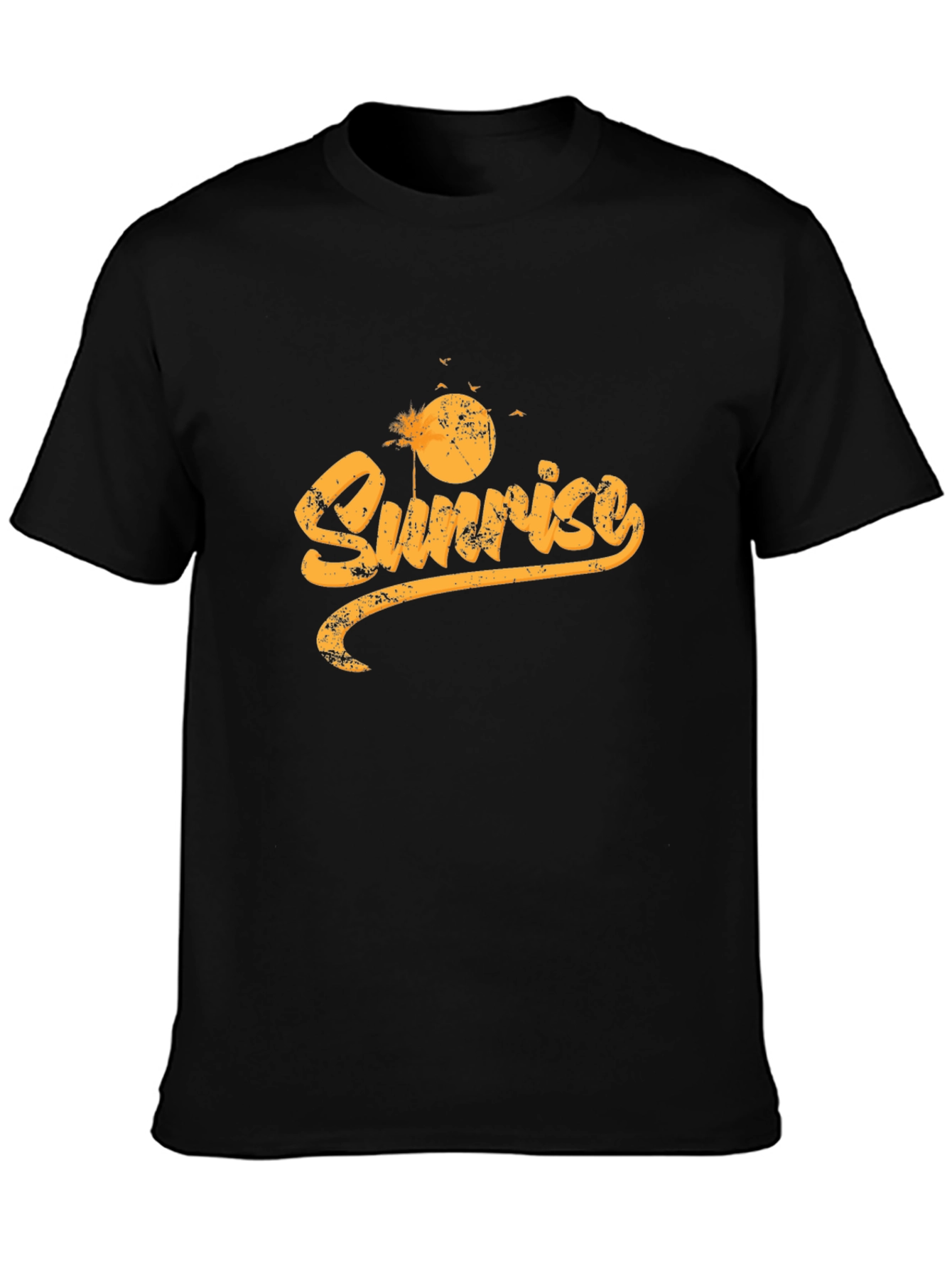 Sunrise Graphic Tee - Black Cotton Blend