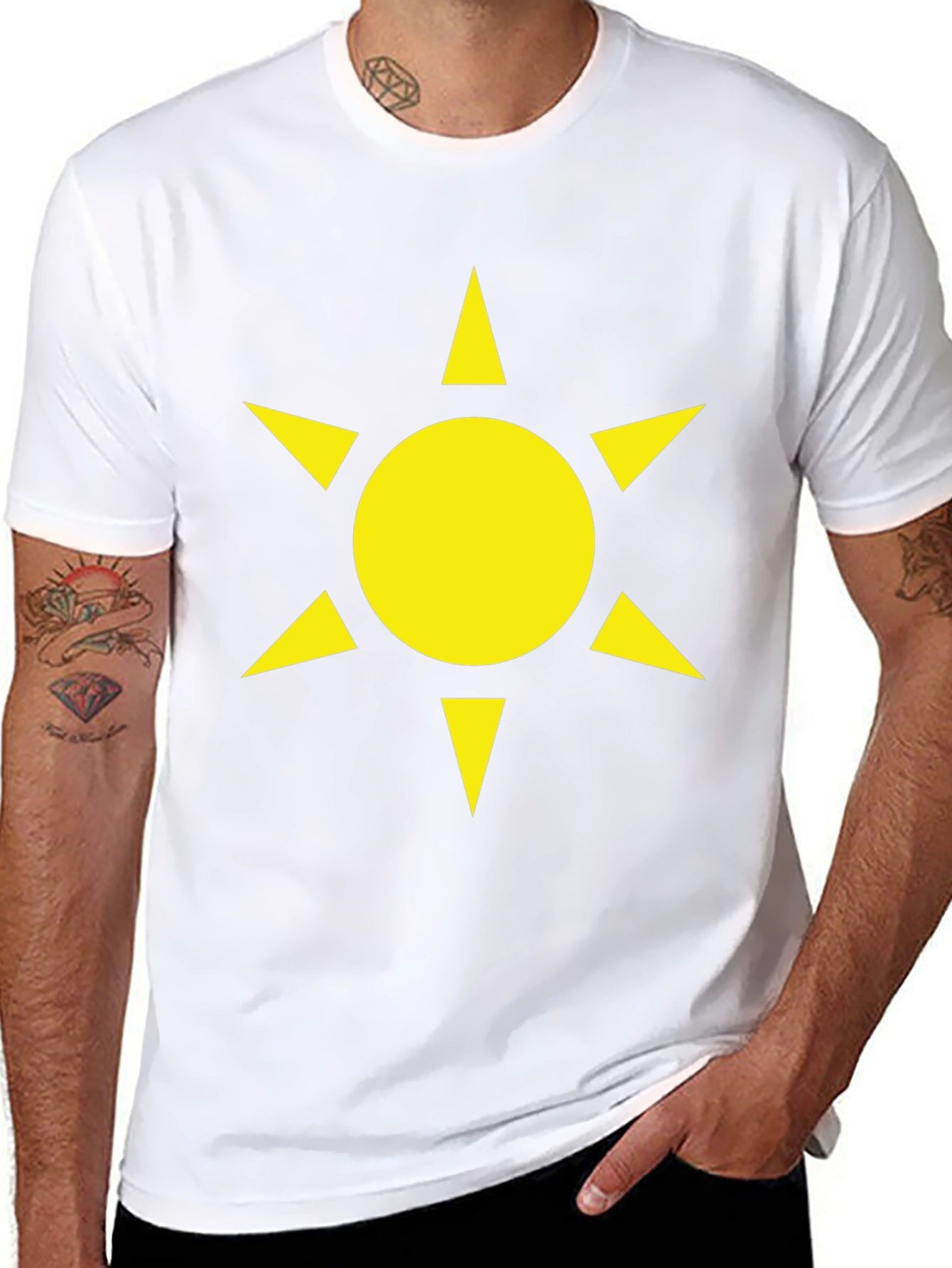 Sun Star Graphic Black T-Shirt