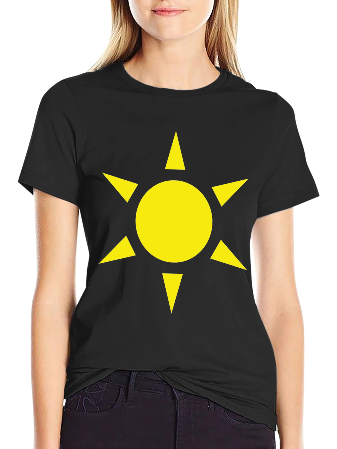 Sun Star Graphic Black T-Shirt