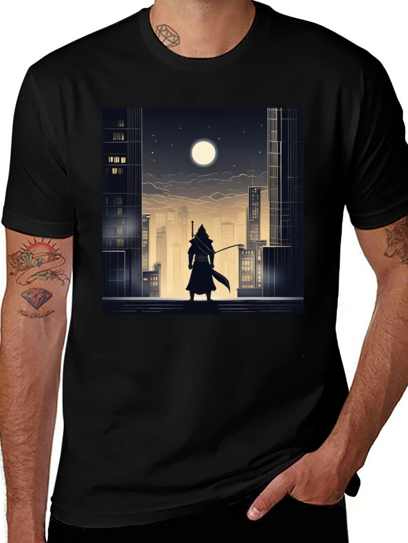Urban Ninja Graphic Tee - Black