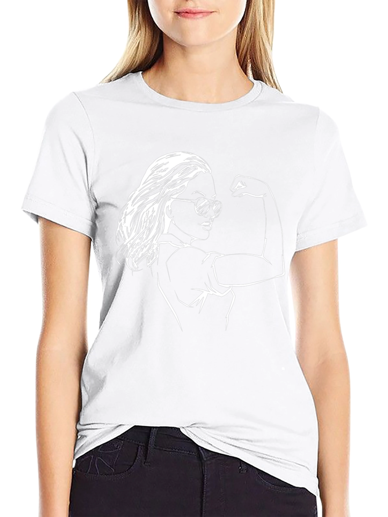 Empowered Woman Graphic Tee - Black