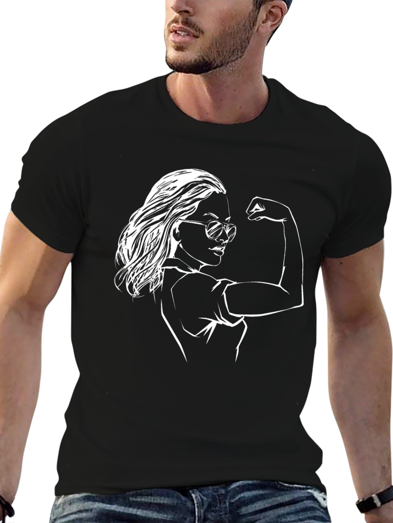 Empowered Woman Graphic Tee - Black