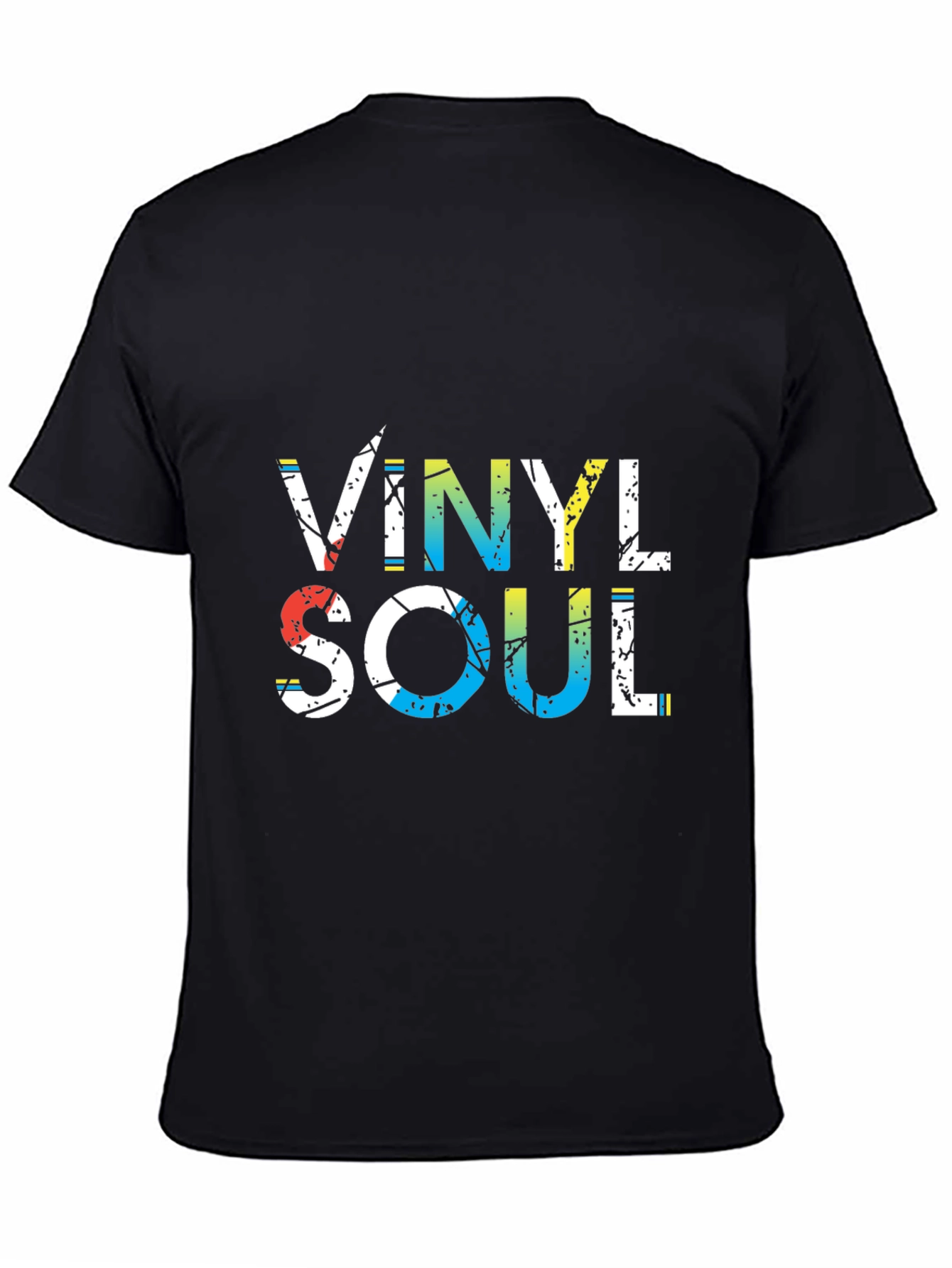 Vinyl Soul Graphic Tee - Black Cotton Blend