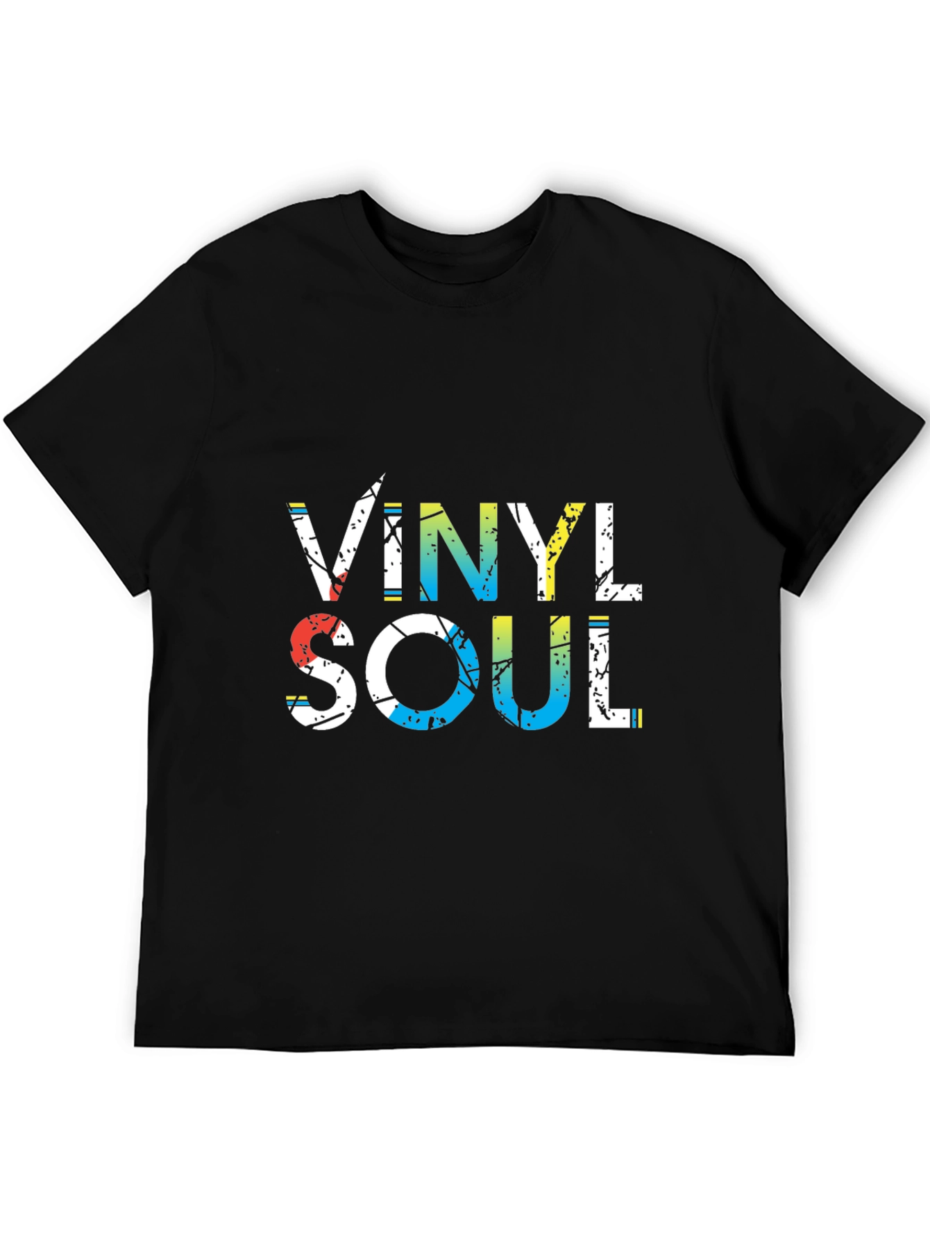 Vinyl Soul Graphic Tee - Black Cotton Blend