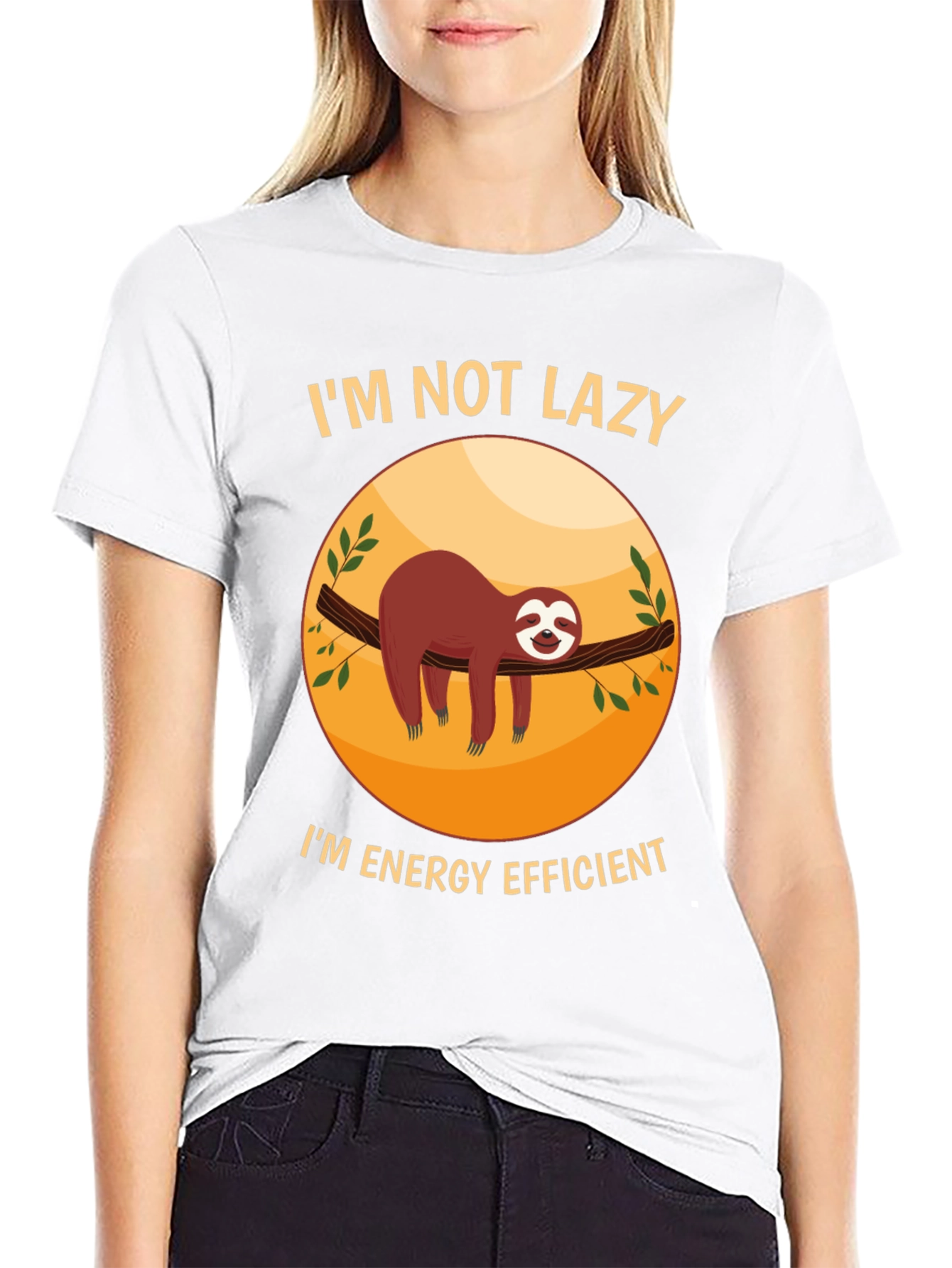 Funny Sloth Im Not Lazy Graphic T-Shirt
