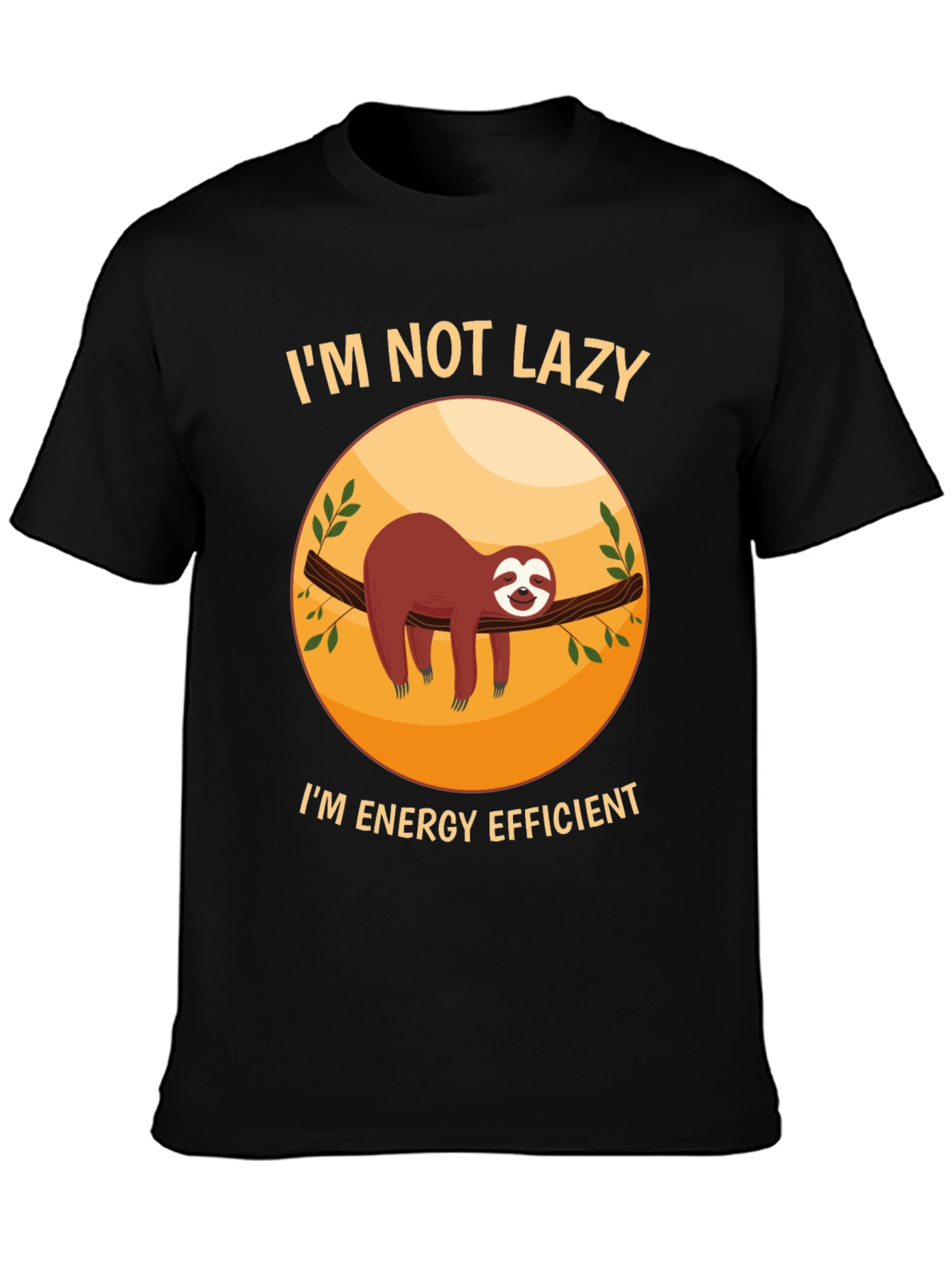 Funny Sloth Im Not Lazy Graphic T-Shirt