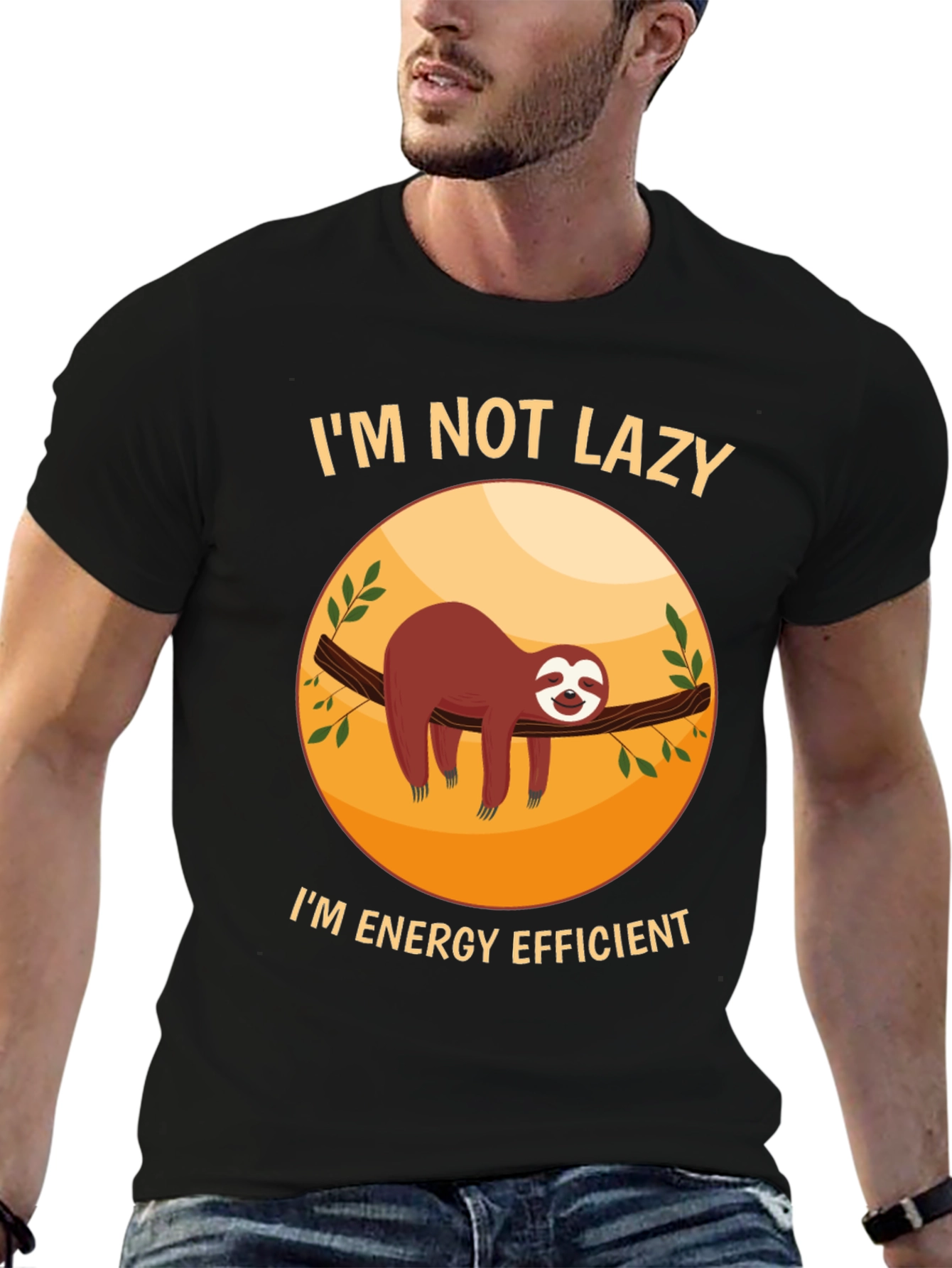 Funny Sloth Im Not Lazy Graphic T-Shirt