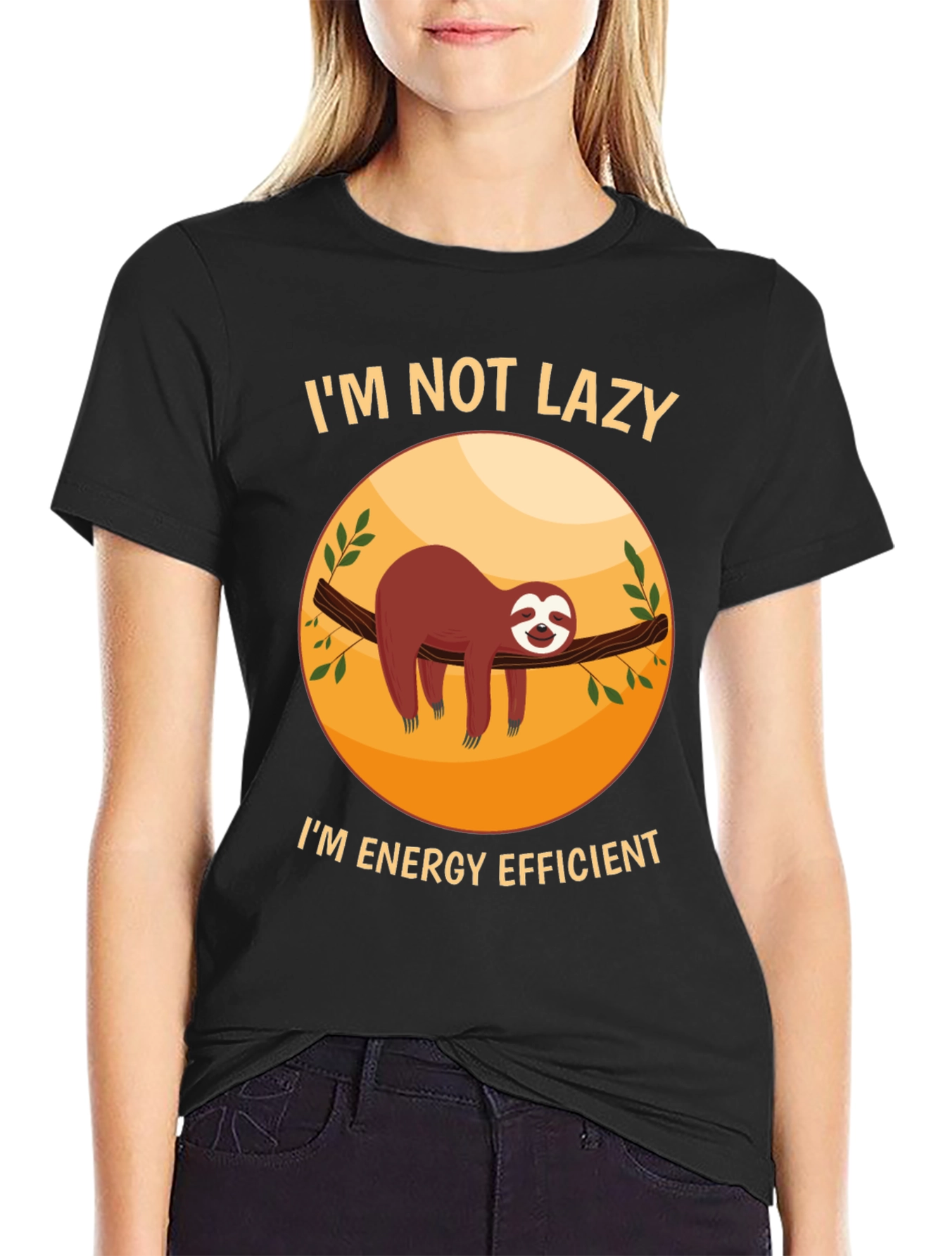 Funny Sloth Im Not Lazy Graphic T-Shirt