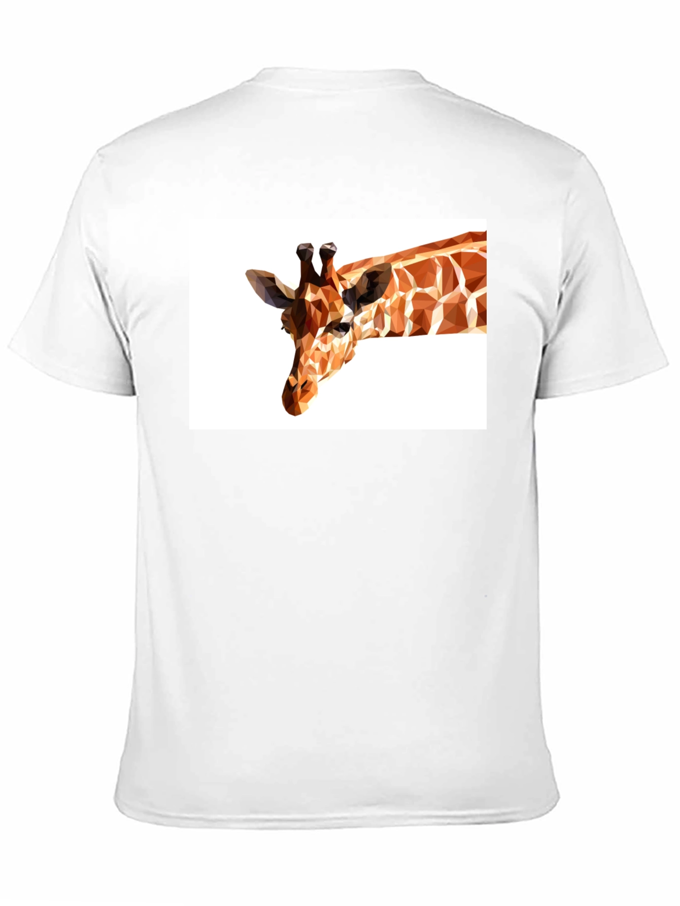 Geometric Giraffe Print Black T-Shirt