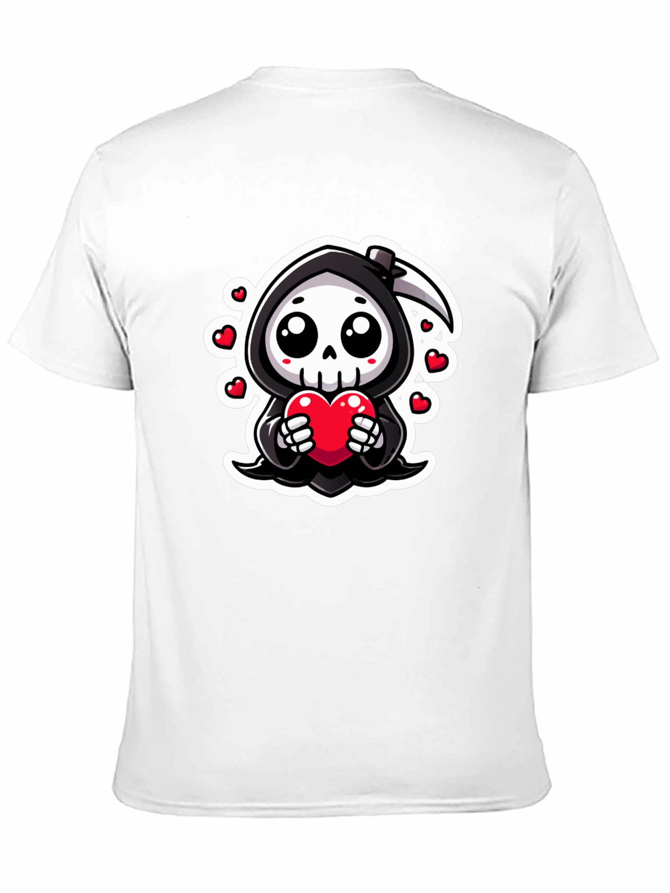 Grim Reaper Love Heart Graphic T-Shirt