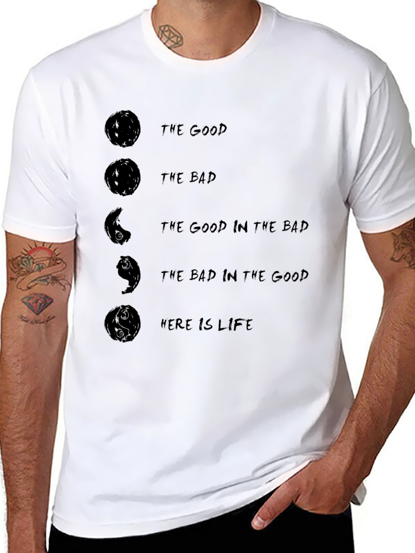 Yin Yang Life Philosophy T-Shirt
