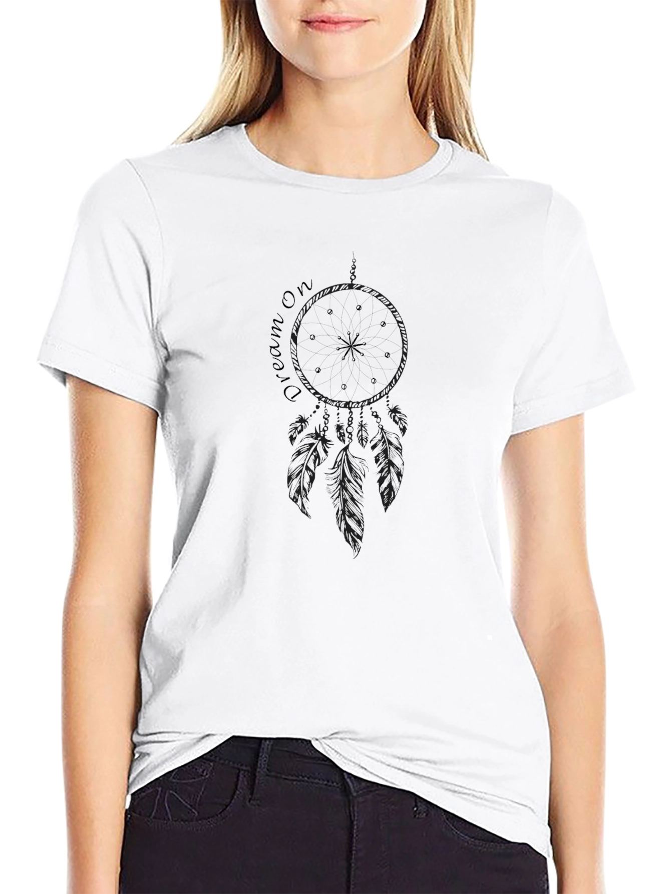 Dream On Black Graphic Tee