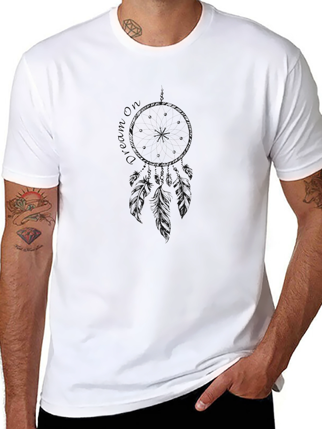 Dream On Black Graphic Tee