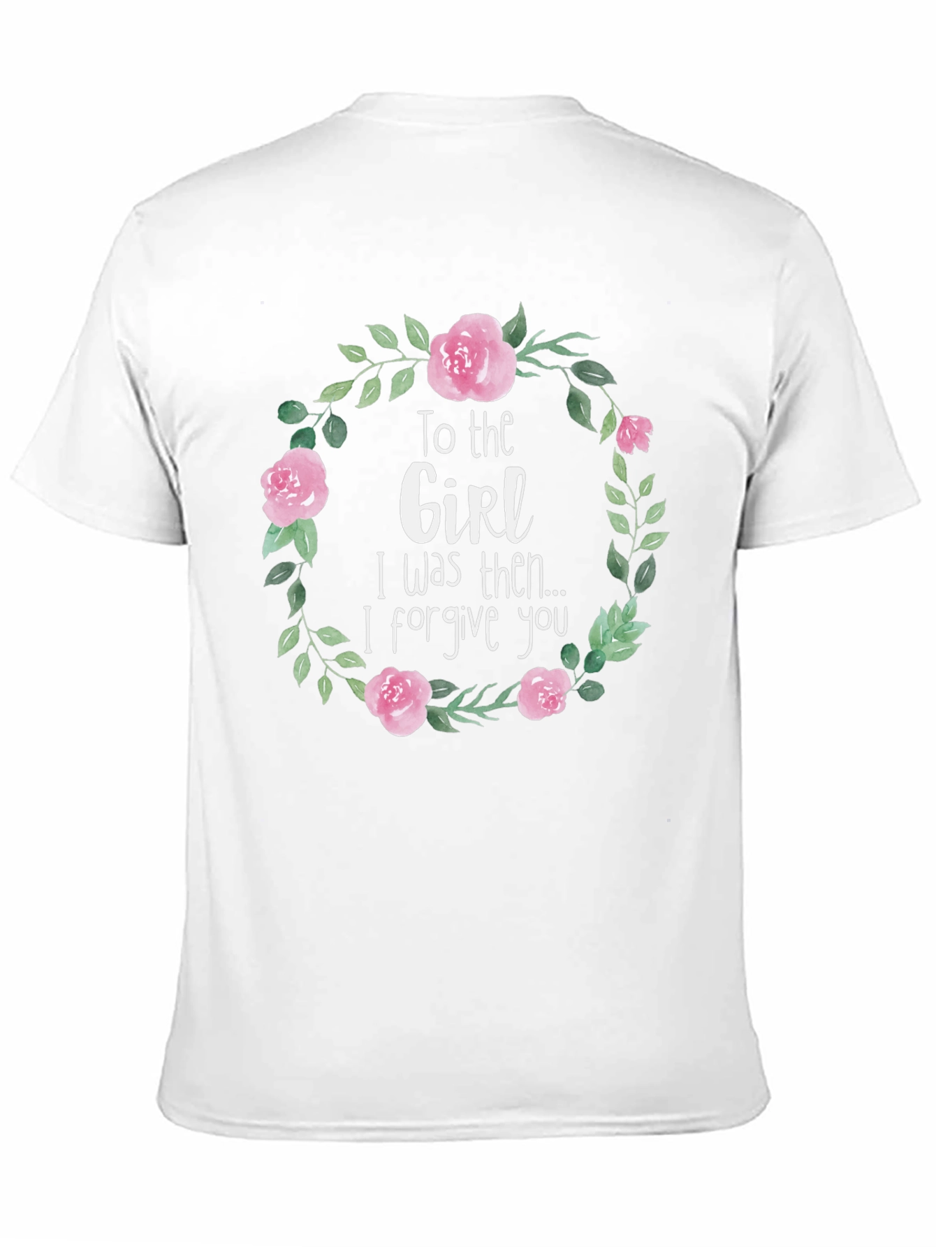 Floral Forgive You Graphic T-Shirt - Black