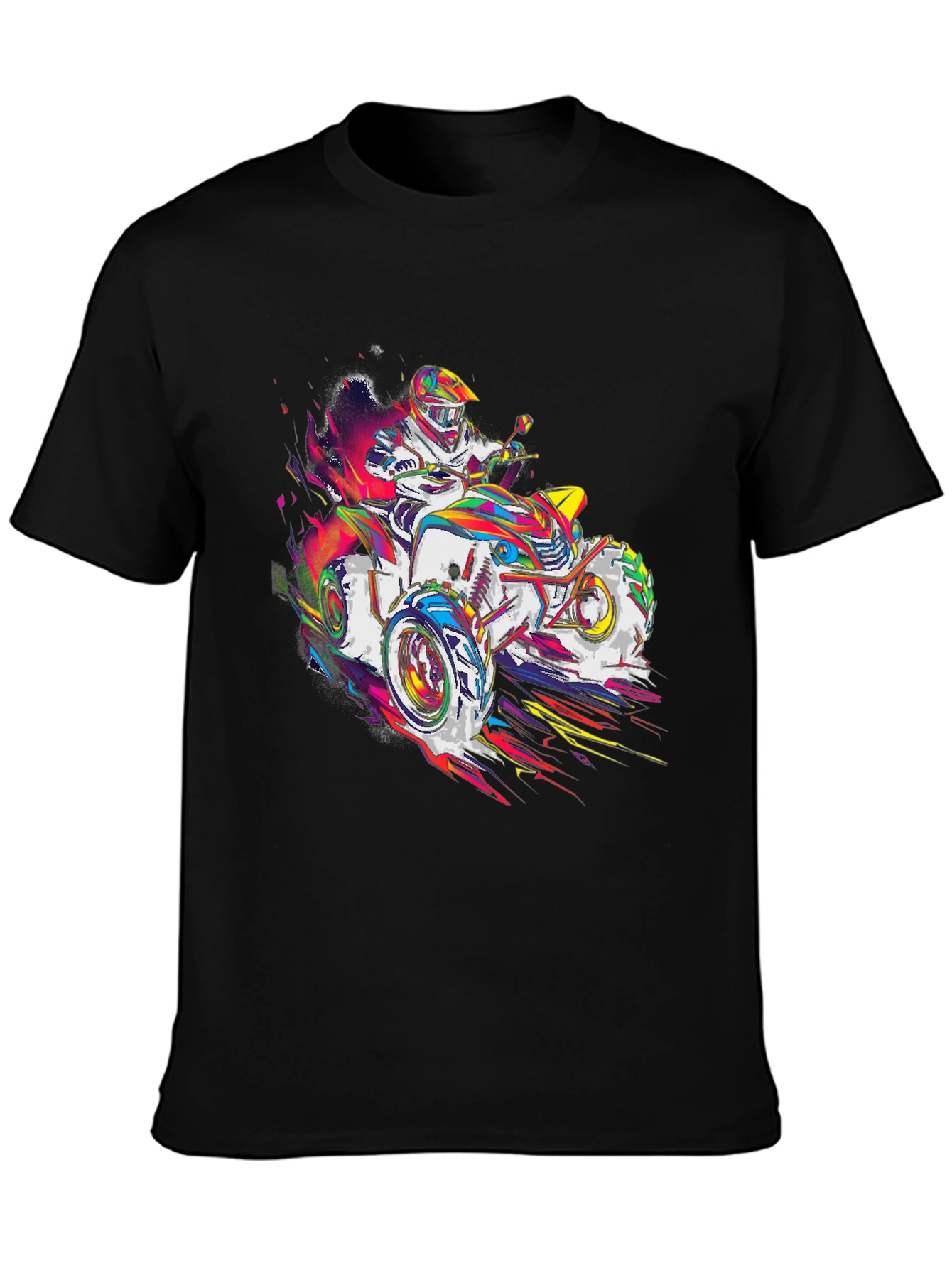 ATV Rider Graphic T-Shirt - Black