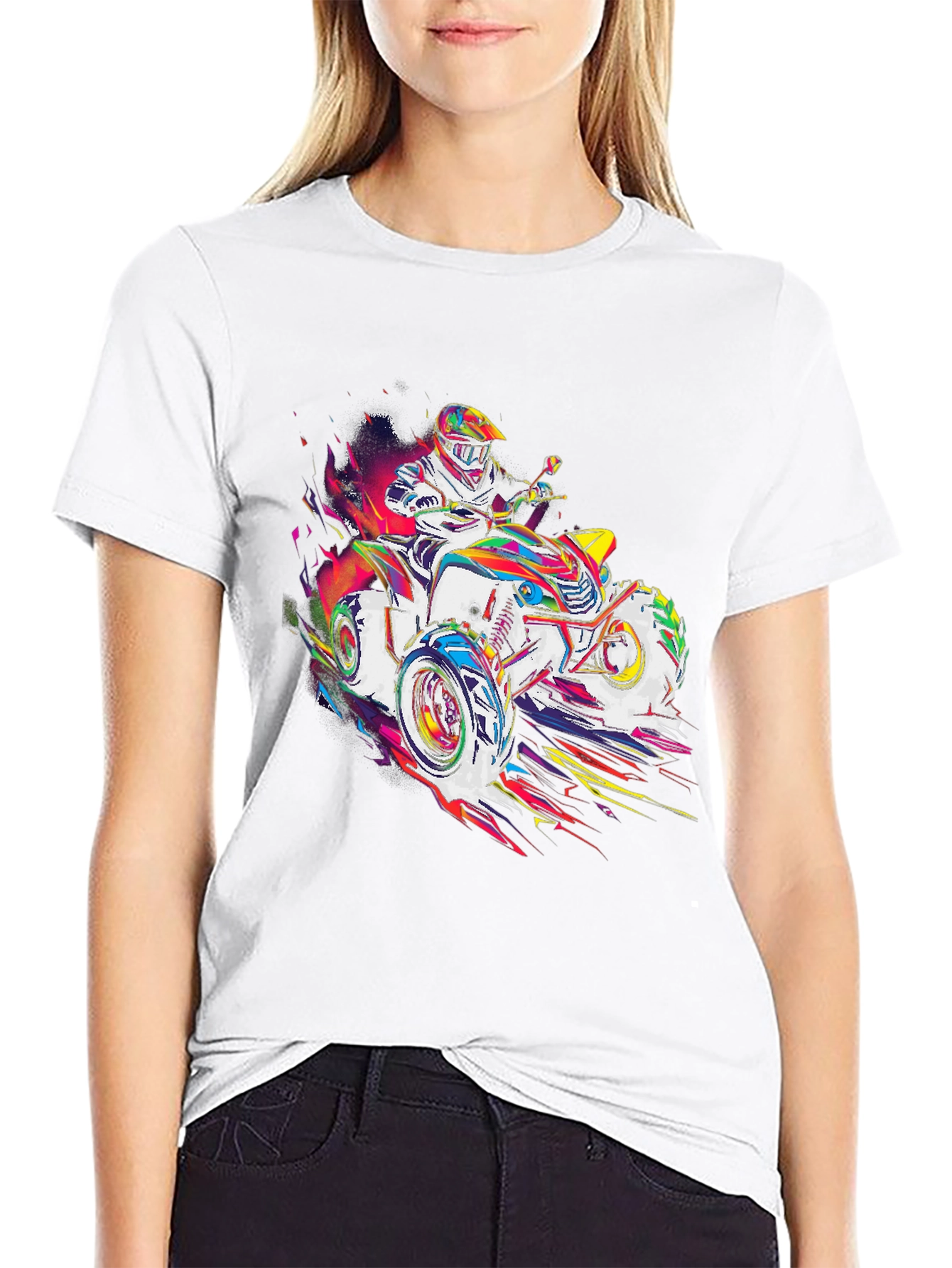 ATV Rider Graphic T-Shirt - Black