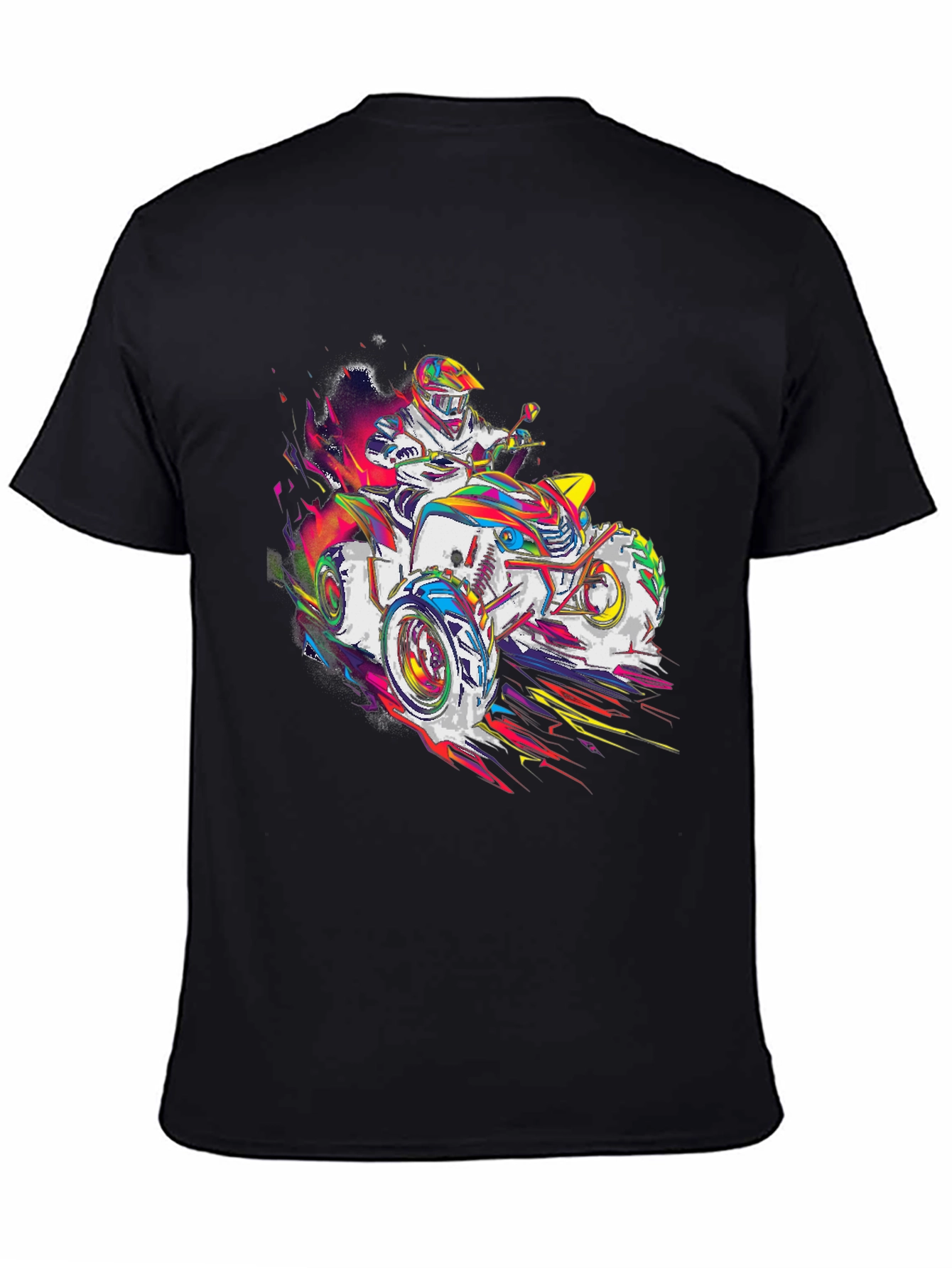 ATV Rider Graphic T-Shirt - Black