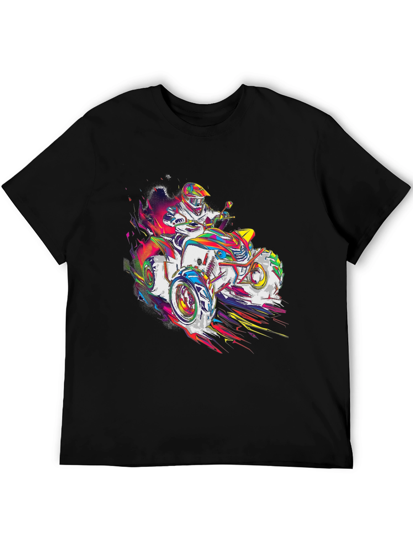 ATV Rider Graphic T-Shirt - Black