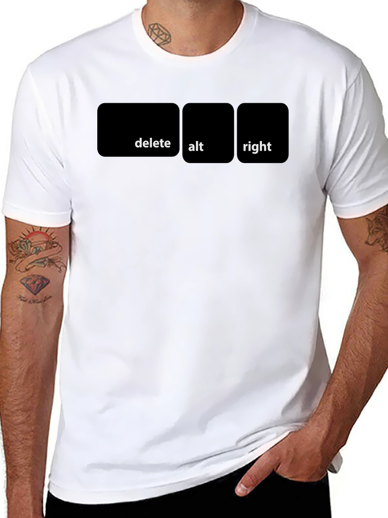 Delete Alt Right Mens Black Graphic Tee