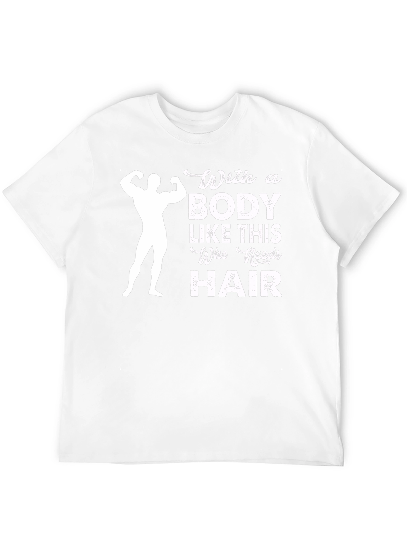 Funny Bald Gym Bodybuilder Graphic T-Shirt